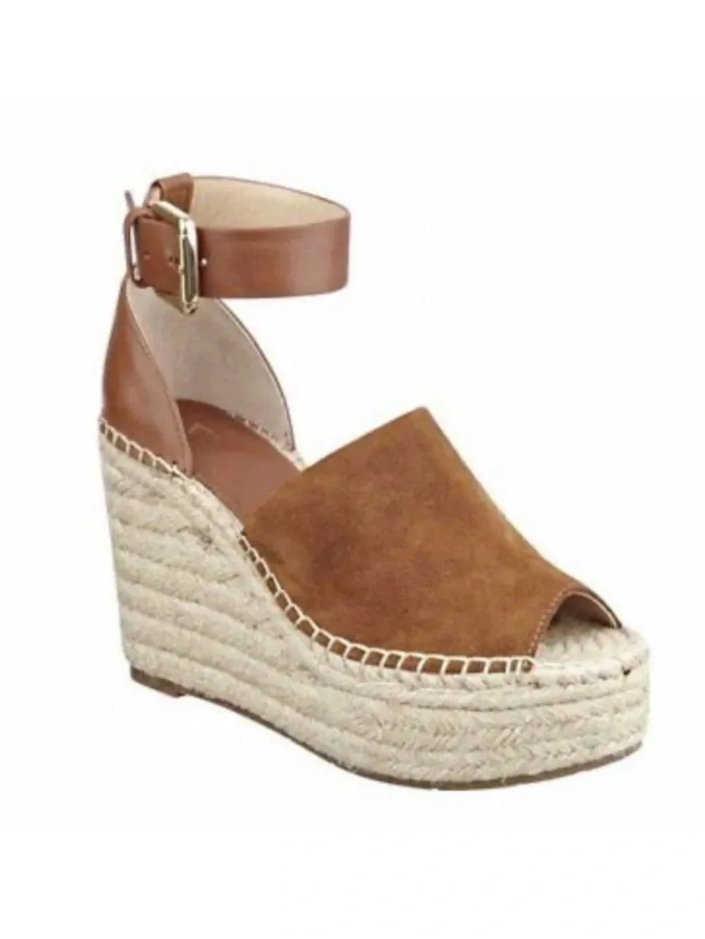 Marc Fisher brown suede Adalyn Espadrille wedge sandals. Women’s size 7.5
